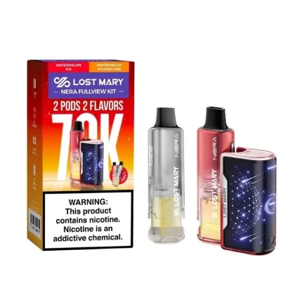 Watermelon Ice + Watermelon Fcuking Fab LOST MARY NERA FULLVIEW 70K DISPOSABLE VAPE KIT