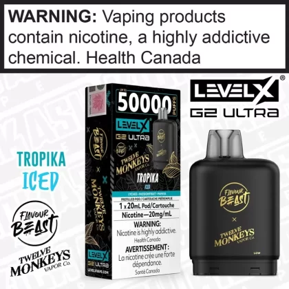 Tropika Iced Flavour Beast X 12M LEVEL X G2 Ultra POD