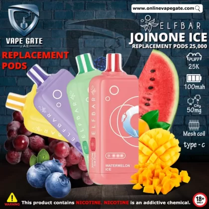 ELF Bar JoinOne Ice Replacement Pods (25,000 Puffs) - Double Mint (Pods) / 50 mg