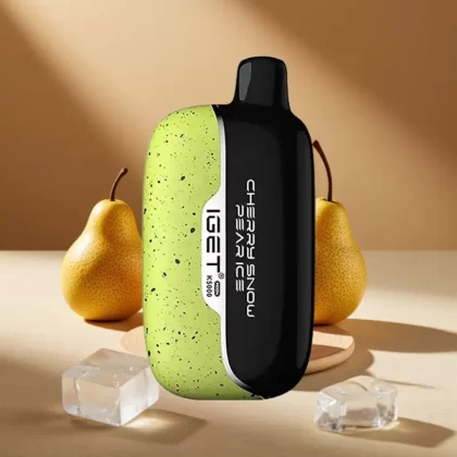 IGET Moon K5000 Puffs Disposable Vape – 81.5g, Mesh Coil, Cherry Snow Pear Ice