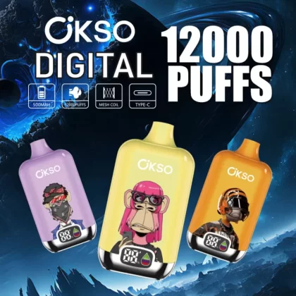OKSO Digital box 12000 12K Puffs Rechargeable LED Display Disposable Vape - Vapeq10
