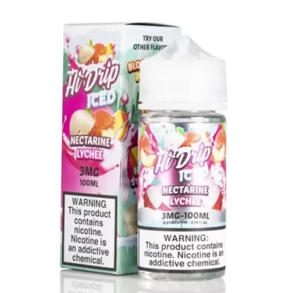ICED NECTARINE LYCHEE HI-DRIP E-LIQUIDS 100ML – 3MG – 6MG - Vapebar Pk