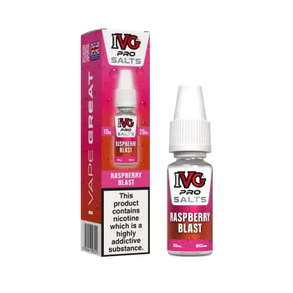 Raspberry Blast Nic Salt E-Liquid by IVG Pro - 10 mg - Medium Strength
