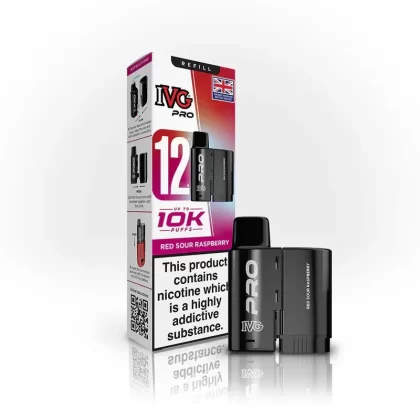 IVG Pro Zero Nicotine Refill Red Sour Raspberry - Nicotine Strength#0mg (2C7A55)