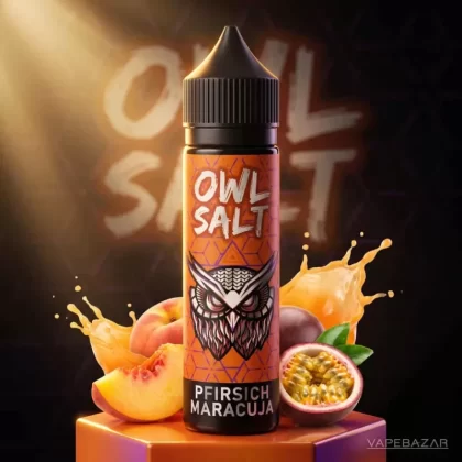 OWL Salt Longfill Pfirsich Maracuja Aroma 10ml in 60ml - 0 mg/ml / 10 ml / 60 ml