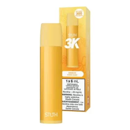STLTH 3K DISPOSABLE - FLAVOUR#BANANA ICE>BLUE RASPBERRY>GRAPE PUNCH>LEMON ICE>MINT>PEACH ICE>STRAWBERRY KIWI ICE>TROPICAL PUNCH
