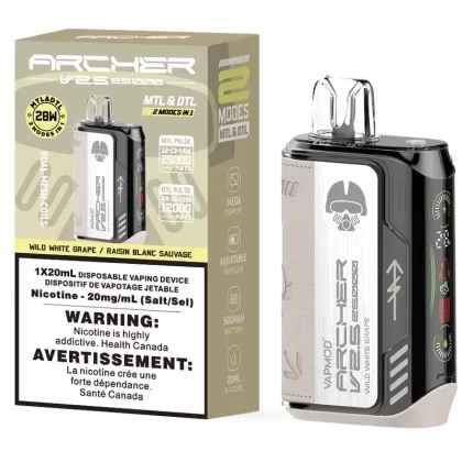 VAPMOD ARCHER V2.5 25000 Disposable Vape – Wild White Grape