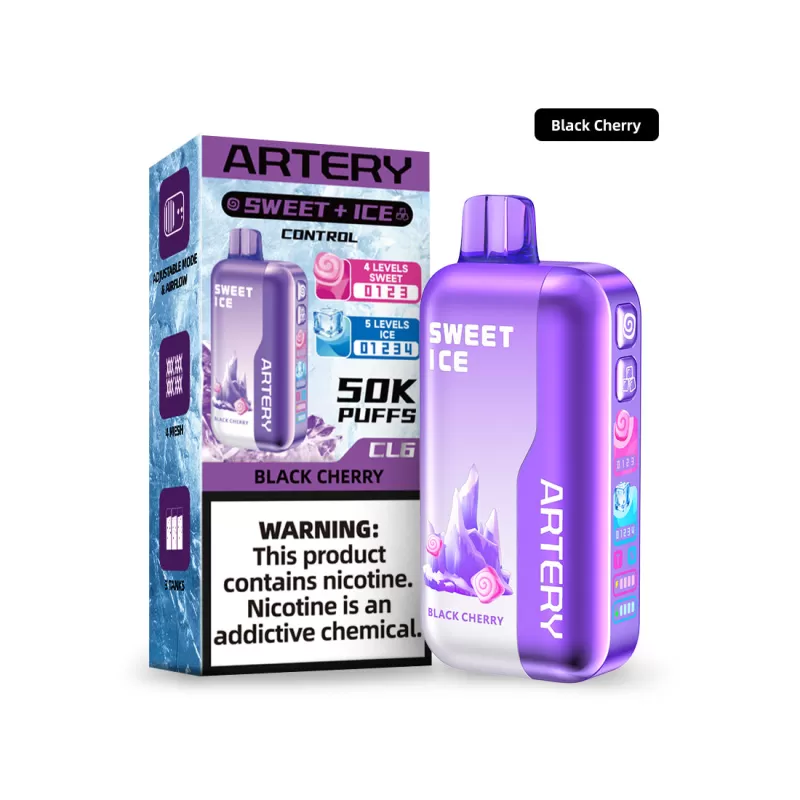 ARTERY CL6 Sweet & Ice Control Disposable Device - 50000 Puffs - Strawberry Cherry Raspberry - Image 3
