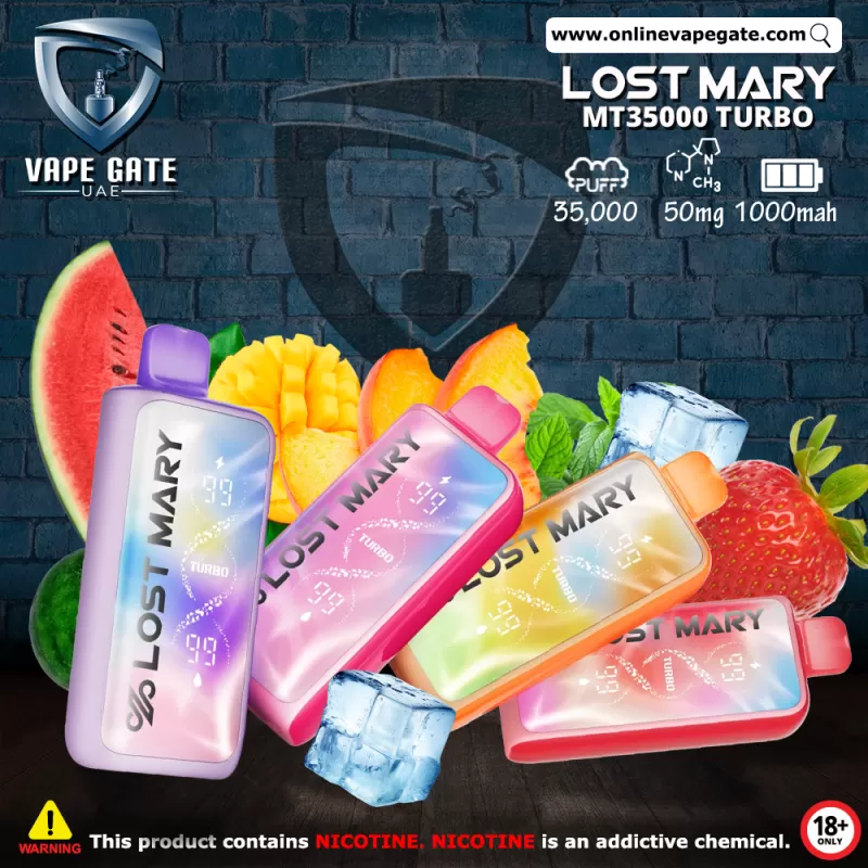 Lost Mary MT35000 Turbo Rechargeable Disposable Vape (35,000 Puffs) - 20 mg / Mango Ice