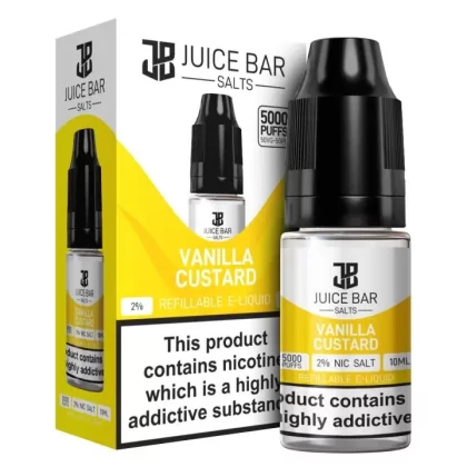Vanilla Custard 5x 10ml Nic Salt Juice Bar 5000 E Liquid