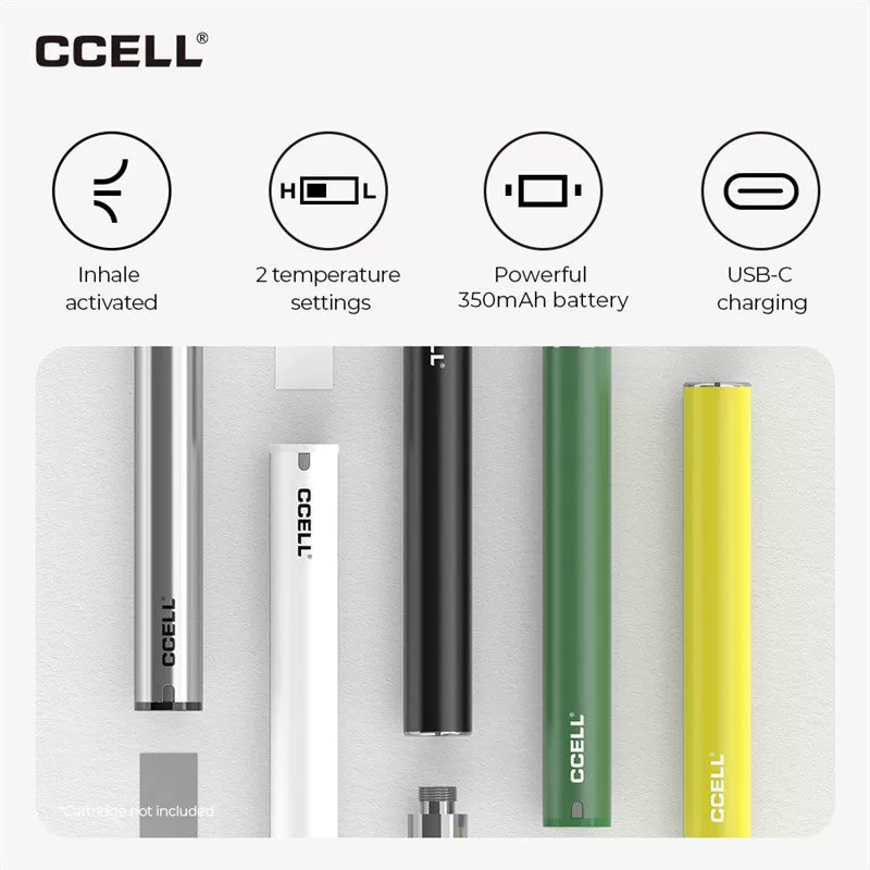CCELL M3 Plus 510 Vaporizer Battery - Matte Green - Image 3