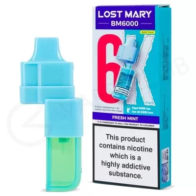 Fresh Mint Lost Mary BM6000 Refill Pack - Ecigpremium