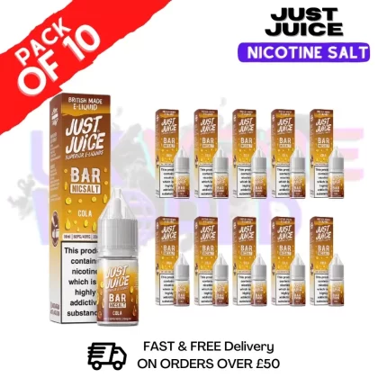 Cola Just Juice Nic Salt Box Of 10 – ONLY £17.99