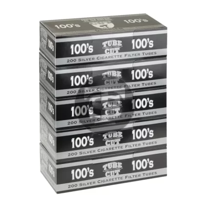 Gambler Tube Cut Filter Tubes 100 mm Silver 5 Cartons of 200 - Vape Store
