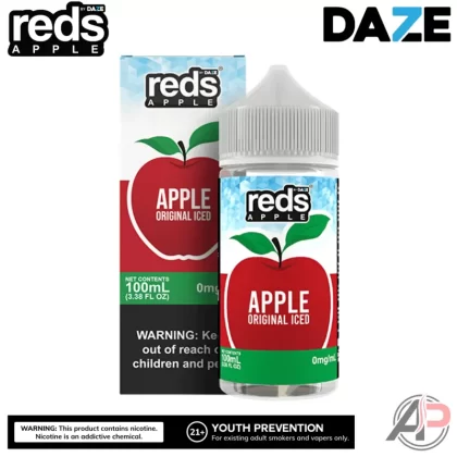 7 Daze Reds Apple Original Iced E-Liquid 100mL - Vape Product, Vape Product