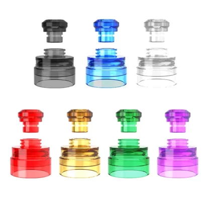 Yachtvape Claymore RDA Cap with Drip Tip - Transparent Black