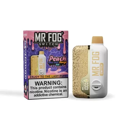 Mr Fog Switch Nicotine Free 15K Peach Blue Razz Mango Ice Disposable Vape