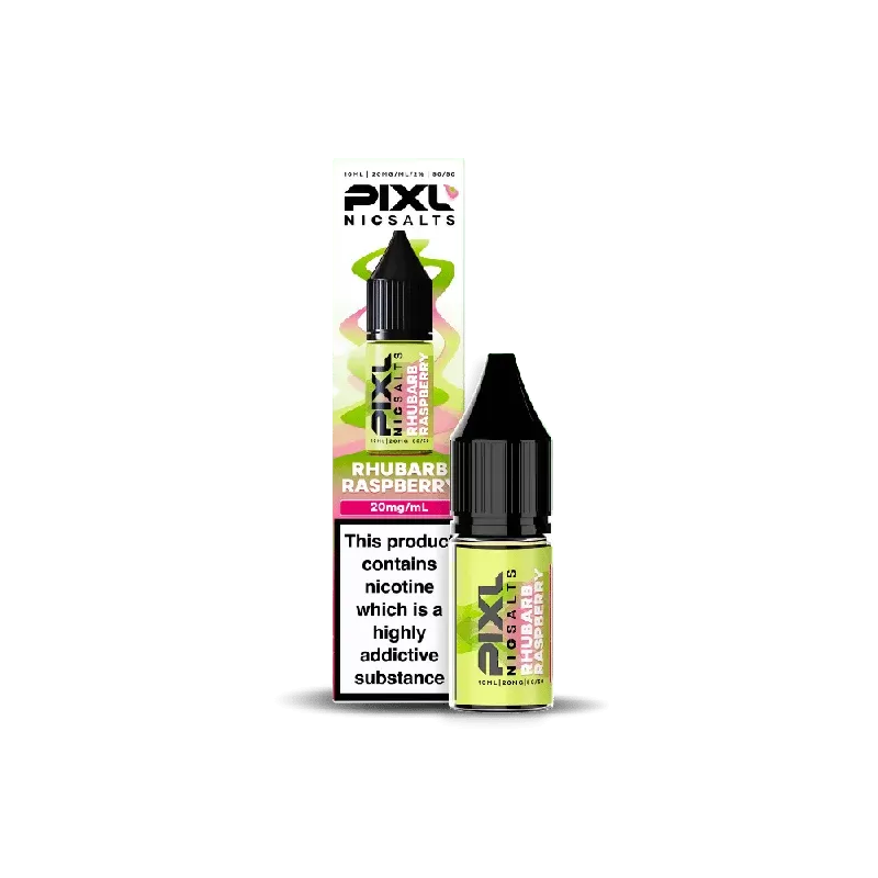 PIXL Nic Salt E-Liquid Rhubarb Raspberry 10ml - Nicotine Strength#20mg>10mg