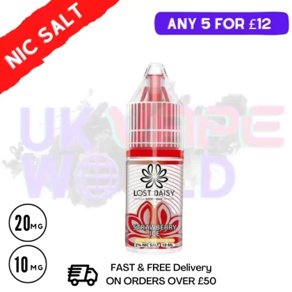Strawberry ICE LOST Daisy Nic Salt 10ML eLiquid