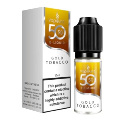 Gold Tobacco E-Liquid 50/50 Series by Vapouriz (10ml) - 18mg