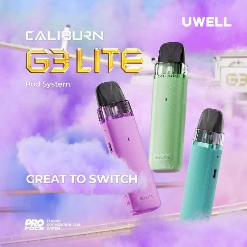 Uwell Caliburn G3 Lite Pod Kit - Chili Red / 0.4ohm (3ml) - Image 2
