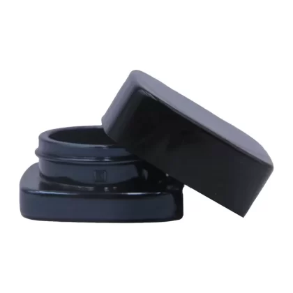 eBottles Black Square Glass Concentrate Jar | 9 ml
