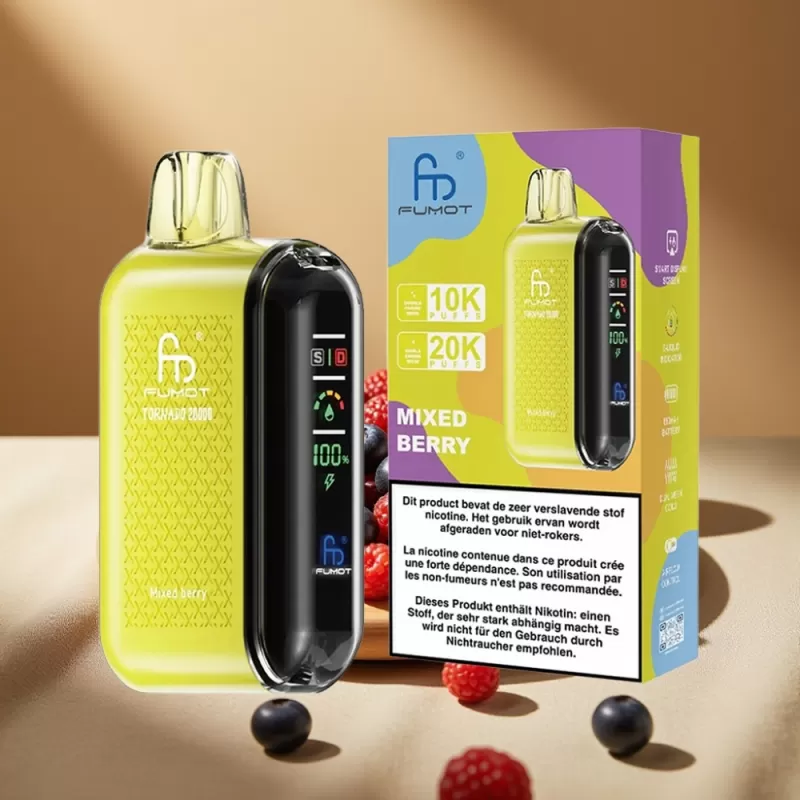 Fumot Tornado 20000 Puffs Dual Mesh 20ml Disposable Vape Mixed Berry - Image 2