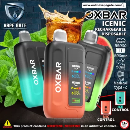 Oxbar Icenic Disposable Vape (35,000 Puffs) - Mango Peach / 50 mg
