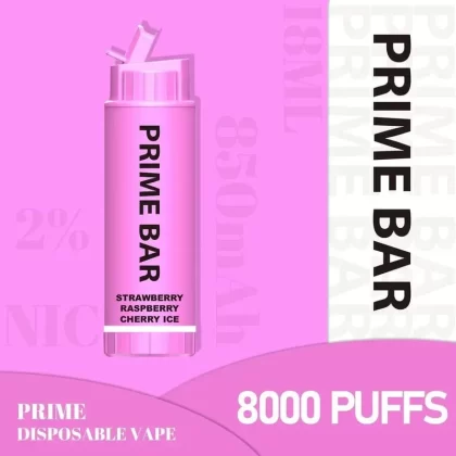Prime Bar 8000 Disposable Vape - Flavour#Meta Moon>Blue Slush>Ice Pop>Mix Pieces>Peach Mango>Grape