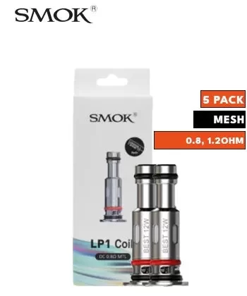 Smok Lp1 Replacement Coils - 0.8 Ohm Mesh - Five Pack, 0.8 Ohm DC - Five Pack