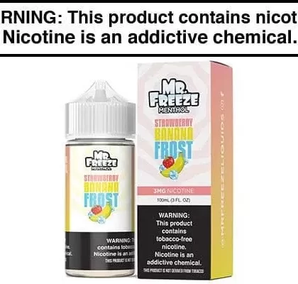 STRAWBERRY BANANA FROST BY MR. FREEZE 100ML - Vapejuice