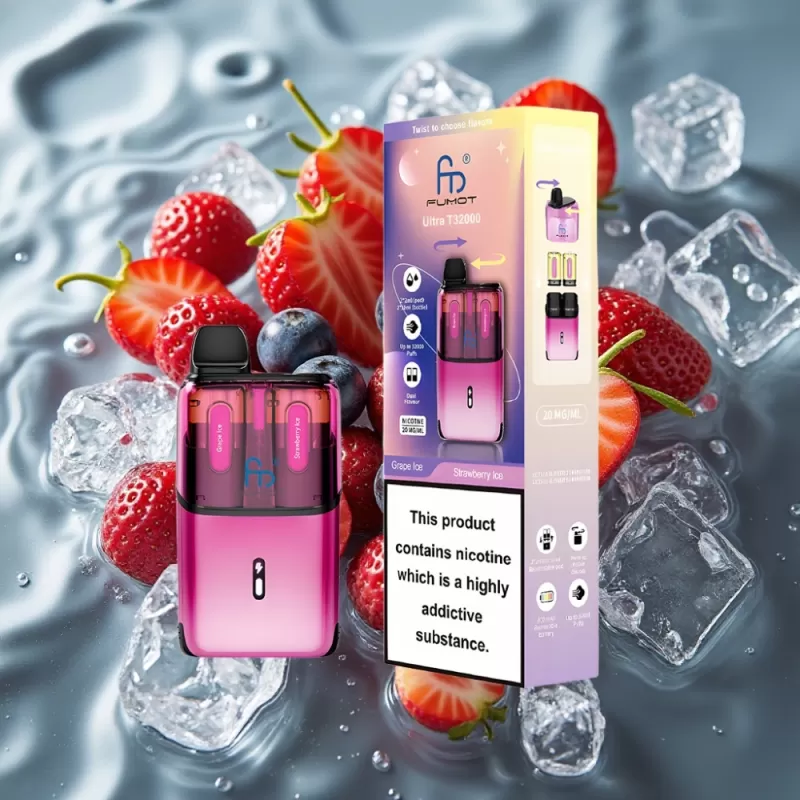 Fumot Ultra T32000 Disposable Vape 32000 Puffs 24ml Grape Ice – Strawberry Ice 20mg - Bangvapeaustralia - Image 2