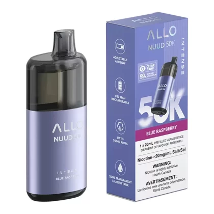Allo Intense Nuud 50K Disposable Vape Device – Blue Raspberry 20ml