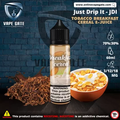 Tobacco Breakfast Cereal Ejuice 60ml by Just Drip It JDI - 18 mg / 60 ml
