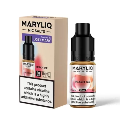 Peach Ice Nic Salt E-Liquid by Lost Mary Maryliq (10ml) - 20mg