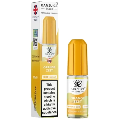 Orange Zest Nic Salt E-Liquid by Bar Juice 5000 (10ml) - Vapekit Co