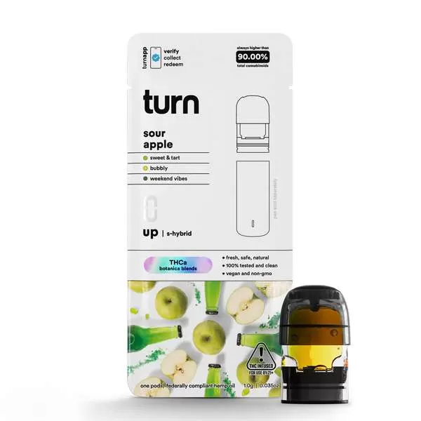 Turn Hemp THCA Blend Pods 1g – Sativa (NEED TURN PEN) - Image 2