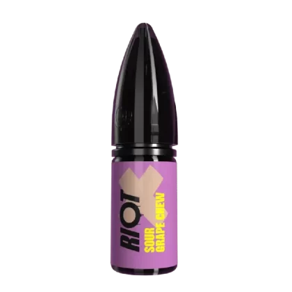 Riot X Nic Salt E-Liquid Sour Grape Chew - Nicotine Strength#20mg>10mg>5mg (91ACC6)