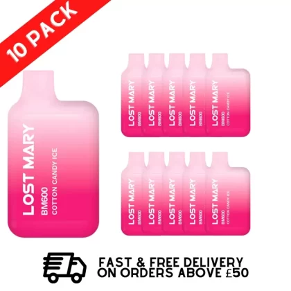Cotton Candy Ice – Lost Mary 600 Puff Bars Pack Of 10 BM600