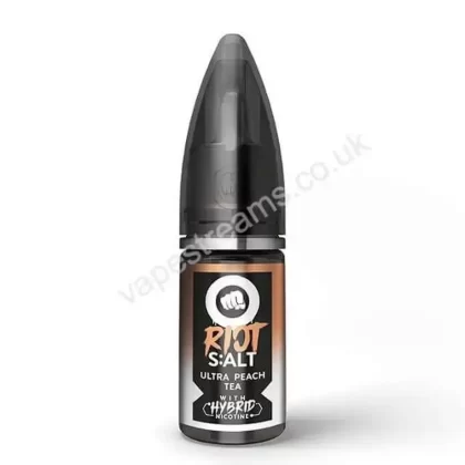 Ultra Peach Tea Hybrid Nicotine Salt E-Liquid by Riot S:alt - Vapestreams Co