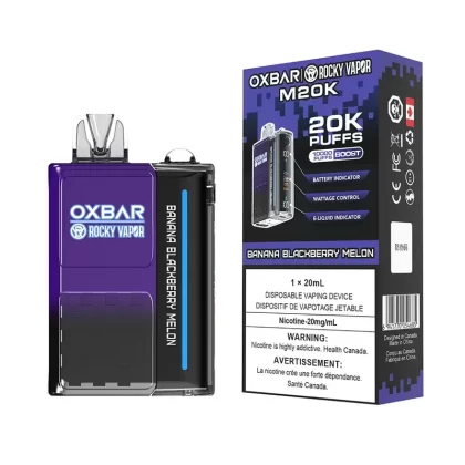 Rocky Vapor Oxbar M20K - Flavour#Banana Blackberry Melon>Blue Razz>Blue Razz Lemon>Dragonfruit Lemon>Fresh Mint>Grape Ice>Grape Peach>Peach Canada D>Peach Ice>Raspberry Lemon>Raspberry Water