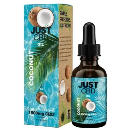 JustCBD – CBD Oil Tincture Coconut - size#550mg>1000mg>1500mg>3000mg>5000mg