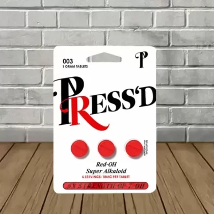 Press’d Red OH Super Alkaloid 5X 7OH Tablets 3ct - quantity#Single 3 Pill Blister Pack>25 x 3ct Blister Packs (CASE) (536FCF)