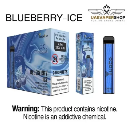 Yuoto Vape Xxl 2500 Puffs Blueberry Ice Diposable Vape
