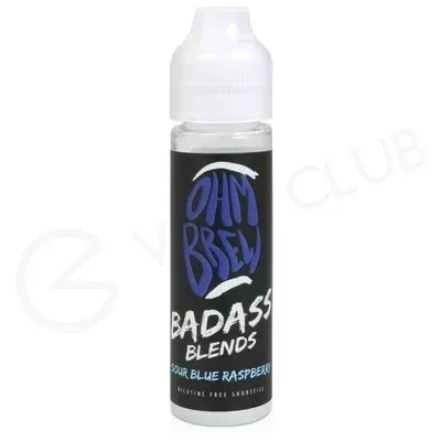 Sour Blue Raspberry Shortfill E-Liquid by Ohm Brew Badass Blends 50ml