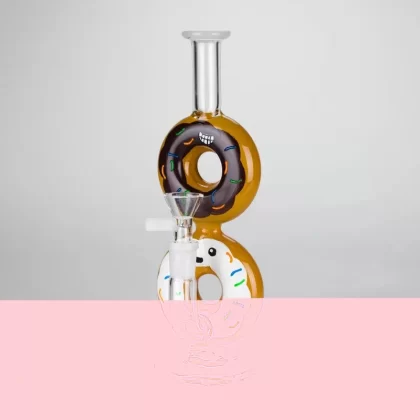 8.75″ Double Donut Glass Bong