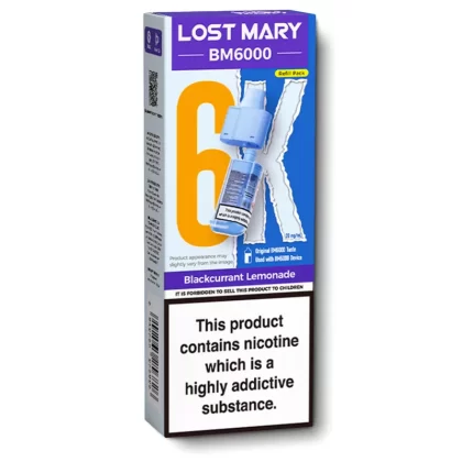 Blackcurrant Lemonade BM6000 Refill Pods by Lost Mary - 20 mg/ml (B94893)