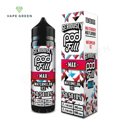 Watermelon Ice Shortfill E-Liquid by Seriously Pod Fill Max 40ml - Eliquidsupply