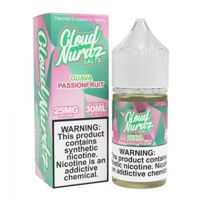 Cloud Nurdz Salts Guava Passion Fruit Nic Salt Vape Juice 30ml - Eightvape