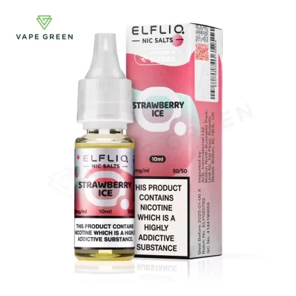 Strawberry Ice Nic Salt E-Liquid by Elf Bar Elfliq - Eliquidsupply